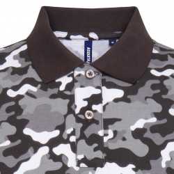 Plain Camo piqué polo Asquith & Fox 200 GSM